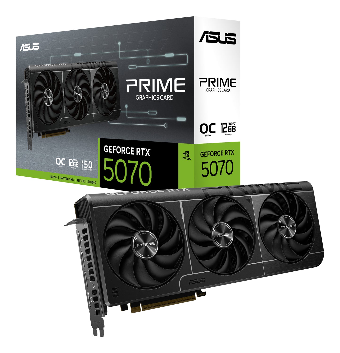 ASUS Prime RTX 5070 OC, GeForce RTX 5070, 12GB GDDR7, PCIe 5.0