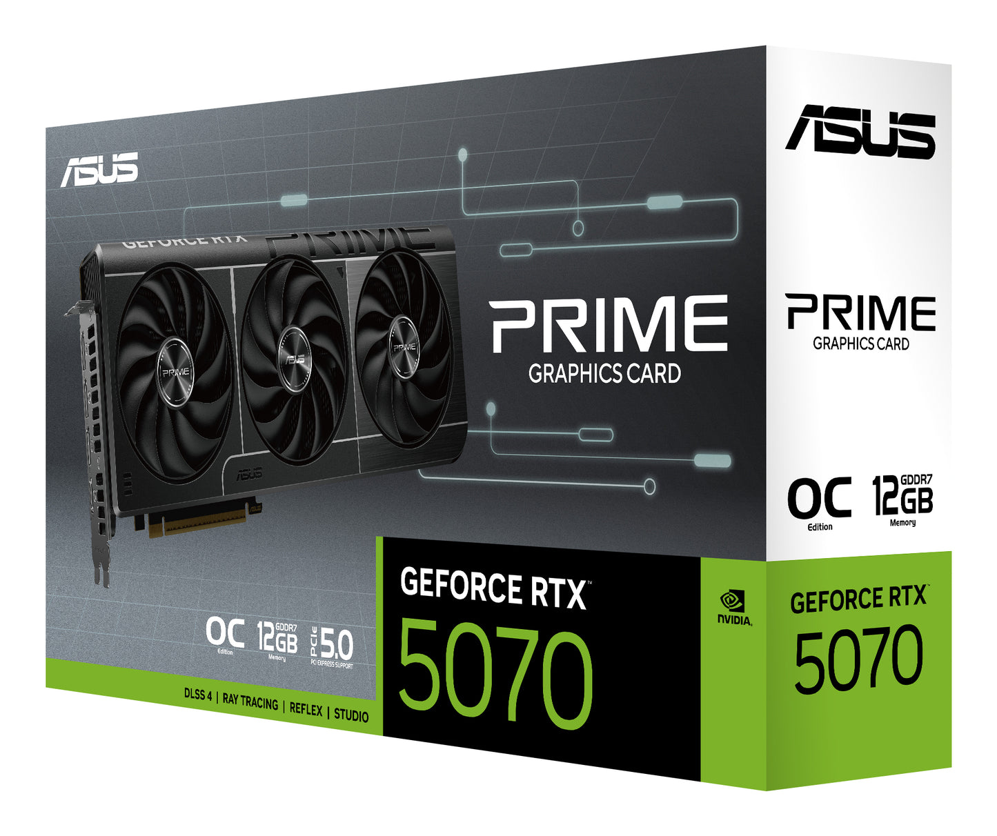 ASUS Prime RTX 5070 OC, GeForce RTX 5070, 12GB GDDR7, PCIe 5.0