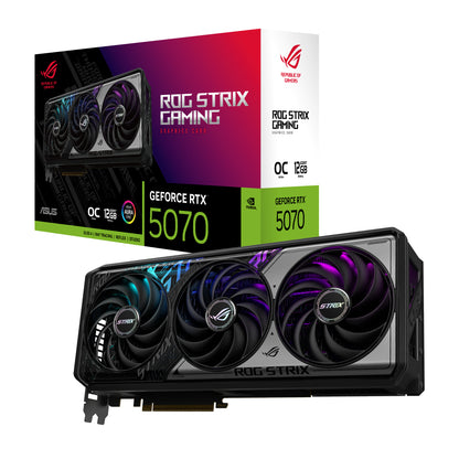 ASUS ROG Strix GeForce RTX 5070 OC 12GB GDDR7 Graphics Card, PCIe 5.0, 3x DP 2.1b, 2x HDMI 2.1b