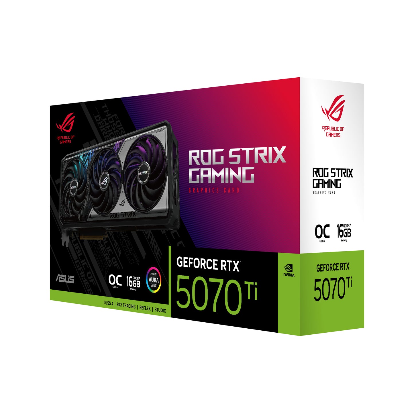ASUS ROG Strix GeForce RTX 5070 Ti OC 16GB GDDR7 Graphics Card, PCIe 5.0, 3x DP 2.1b, 2x HDMI 2.1b