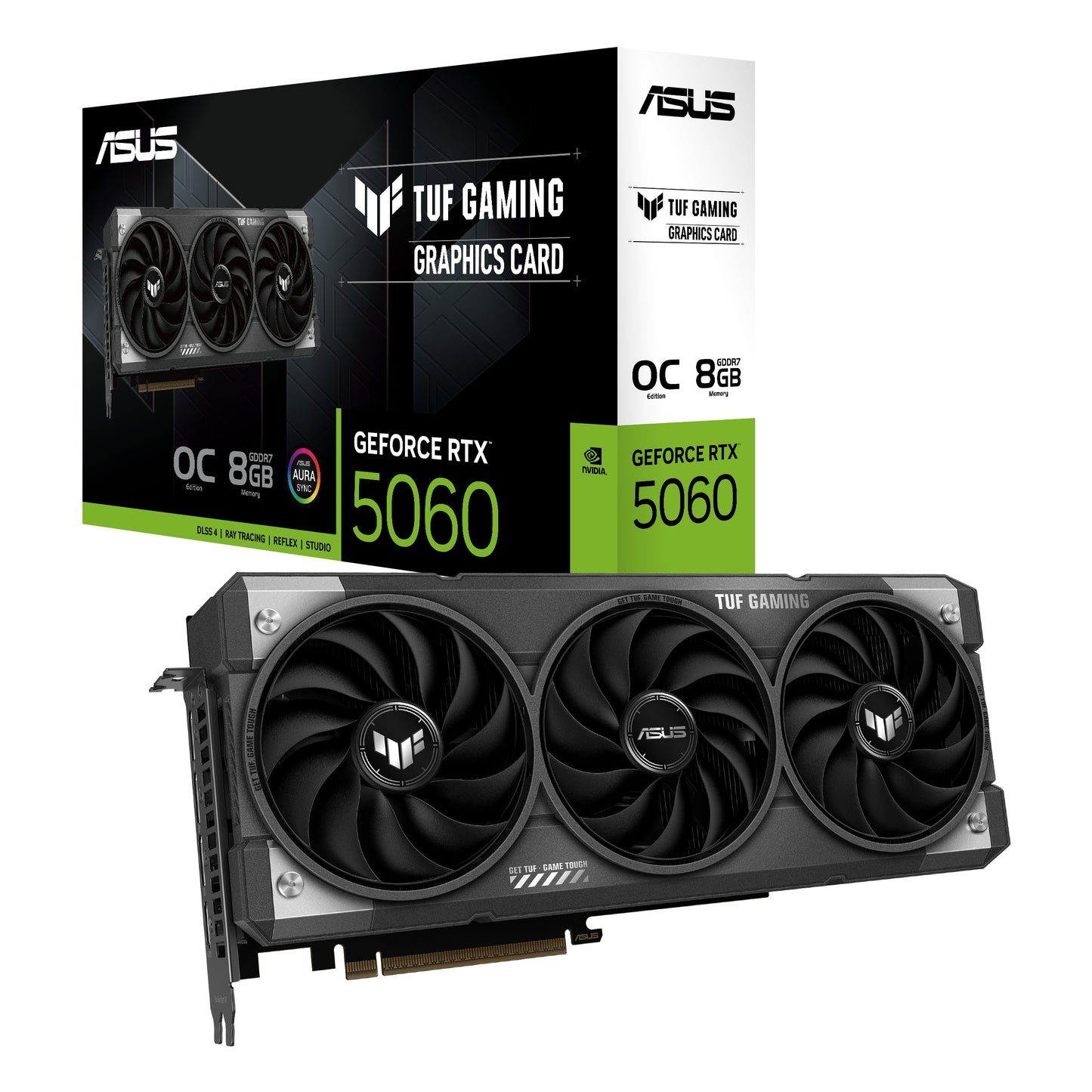ASUS TUF Gaming GeForce RTX 5060 OC 8GB GDDR7 Graphics Card, PCIe 5.0, 3x DP 2.1b, HDMI 2.1b