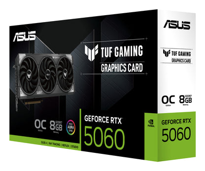 ASUS TUF Gaming GeForce RTX 5060 OC 8GB GDDR7 Graphics Card, PCIe 5.0, 3x DP 2.1b, HDMI 2.1b