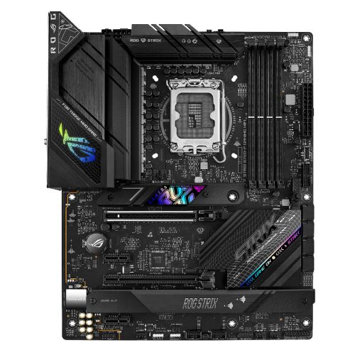 Asus ROG STRIX B760-F GAMING WIFI, Intel B760, 1700, ATX, 4 DDR5, HDMI, DP, Wi-Fi 6E, 2.5G LAN, PCIe5, 3x M.2, RGB - PC Gear UK