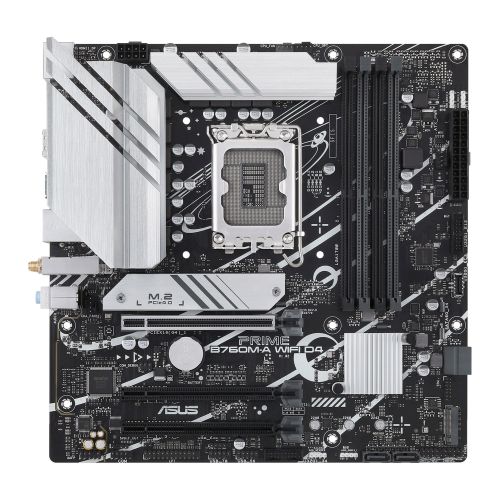 Asus PRIME B760M-A WIFI D4, Intel B760, 1700, Micro ATX, 4 DDR4, 2 HDMI, DP, Wi-Fi 6, 2.5G LAN, PCIe4, 2x M.2 - PC Gear UK