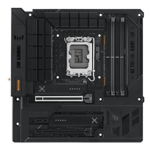 Asus TUF GAMING B760M-BTF WIFI, Intel B760, 1700, Micro ATX, 4 DDR5, HDMI, DP, Wi-Fi 6, 2.5G LAN, PCIe5, 3x M.2 *Requires a BTF Compatible Chassis* - PC Gear UK