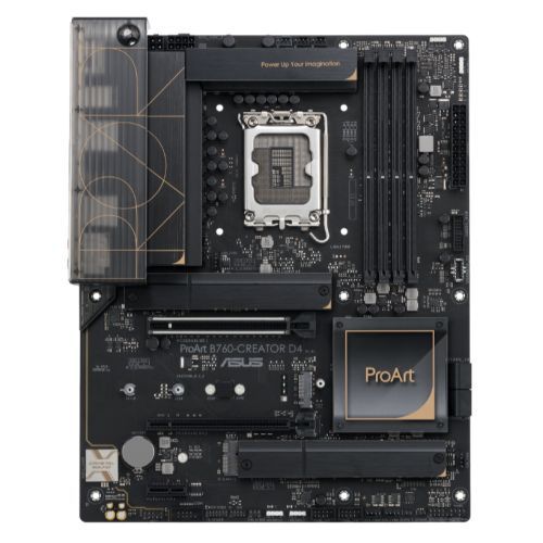 Asus PROART B760-CREATOR D4, Intel B760, 1700, ATX, 4 DDR4, HDMI, DP, 2.5G LAN, PCIe5, 3x M.2, Creator Hub - PC Gear UK