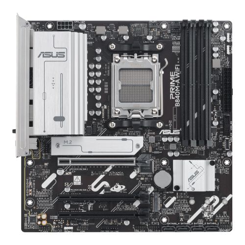 Asus PRIME B840M-A WIFI, AMD B840, AM5, Micro ATX, 4 DDR5, HDMI, 2 DP, Wi-Fi 6E, 2.5G LAN, 3x M.2 - PC Gear UK