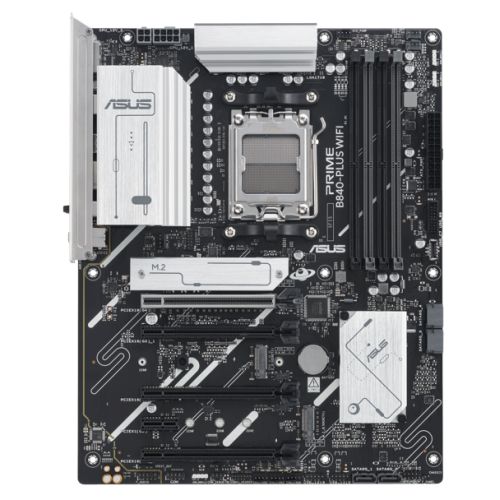 Asus PRIME B840-PLUS WIFI, AMD B840, AM5, ATX, 4 DDR5, HDMI, DP, Wi-Fi 6E, 2.5G LAN, 3x M.2 - PC Gear UK