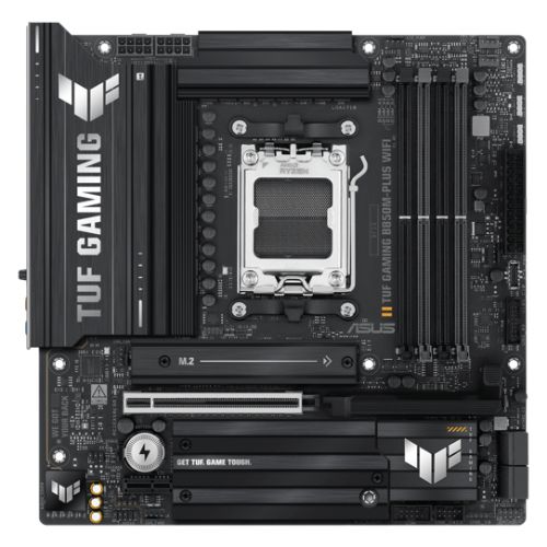 Asus TUF GAMING B850M-PLUS WIFI, AMD B850, AM5, Micro ATX, 4 DDR5, HDMI, DP, Wi-Fi 6E, 2.5G LAN, 3x M.2 - PC Gear UK