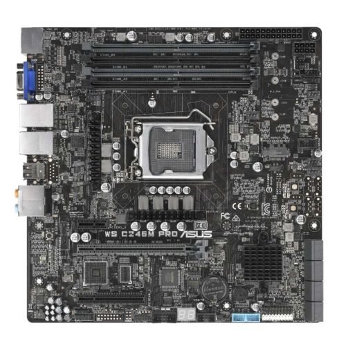 Asus WS C246M PRO Rack-Optimized Workstation, Intel C246, 1151, Micro ATX, VGA, HDMI, DP, Dual LAN, M.2 - PC Gear UK