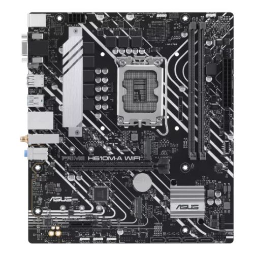 Asus PRIME H610M-A WIFI, Intel H610, 1700, Micro ATX, 2 DDR5, VGA, HDMI, DP, Wi-Fi, PCIe4, 2x M.2 - PC Gear UK