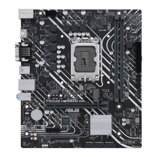 Asus PRIME H610M-D D4, Intel H610, 1700, Micro ATX, 2 DDR4, VGA, HDMI, PCIe4, 1x M.2 - PC Gear UK