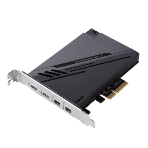 Asus ThunderboltEX 4 Card, PCI Express, 2 x Thunderbolt 4 (USB-C), 2 x Mini DisplayPort In, TBT Header, USB 2.0 Header - PC Gear UK