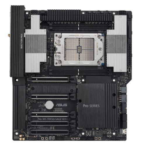 Asus PRO WS TRX50-SAGE WIFI, Workstation, AMD TRX50, sTR5, CEB, 4 DDR5 ECC, Wi-Fi 7, 10G & 2.5G LAN, SlimSAS, PCIe5, 3x M.2 - PC Gear UK