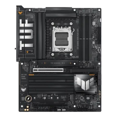 Asus TUF GAMING X870-PLUS WIFI, AMD X870, AM5, ATX, 4 DDR5, HDMI, 2 USB4, Wi-Fi 7, 2.5G LAN, PD 30W, RGB, 4x M.2 - PC Gear UK
