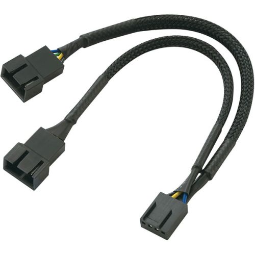 Akasa PWM Fan Splitter Cable, 2 PWM Fans from Single PWM Header, 15cm - PC Gear UK