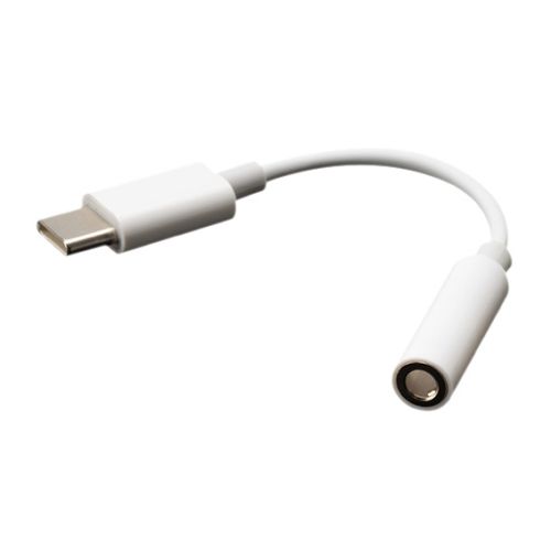 Akasa USB Type-C Male to 3.5mm Jack Female Adapter, 10cm, White - PC Gear UK
