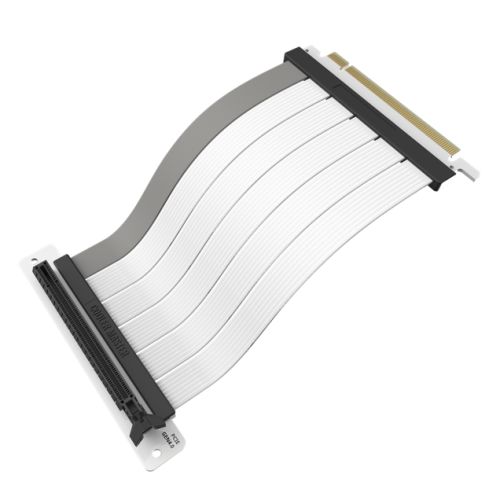 Cooler Master PCIe 4.0 x16 300mm Extension Riser Cable, Gold Plated Connectors, White - PC Gear UK