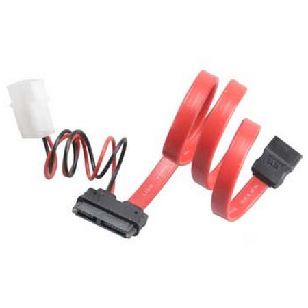 Akasa SATA Cable For Slimline Opticals, SATA+Molex to Mini SATA Power & Data, 40cm - PC Gear UK
