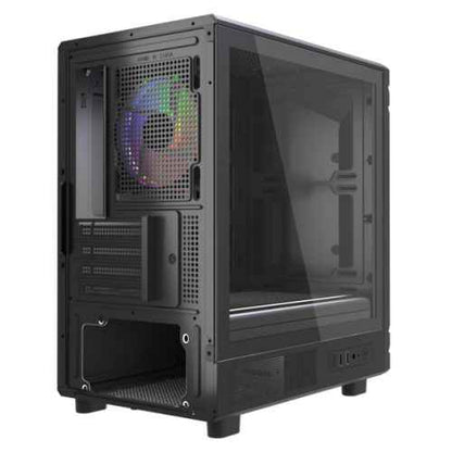 Vida Apollo M Black ARGB Gaming Case w/ Glass Window, Micro ATX, Rear ARGB Infinity Fan, Front LED Strips