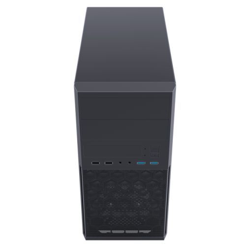 Vida Corporate Micro ATX Tower Case with 500W PSU, mATX/Mini-ITX, 1x 120mm Fan, No Window, Black