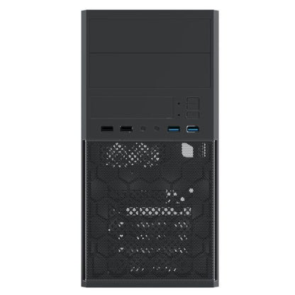 Vida Corporate Micro ATX Tower Case with 500W PSU, mATX/Mini-ITX, 1x 120mm Fan, No Window, Black