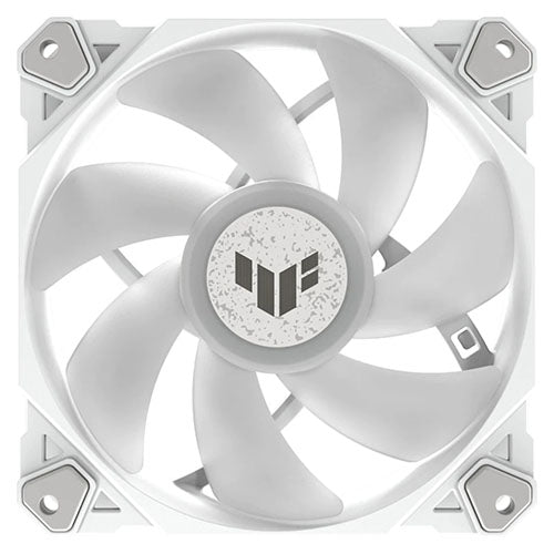 Asus TUF Gaming TF120 ARGB 12cm PWM Case Fans (3 Pack), Fluid Dynamic Bearing, Double-layer LED Array, Up to 1900 RPM, ARGB Hub included, White Edition - PC Gear UK