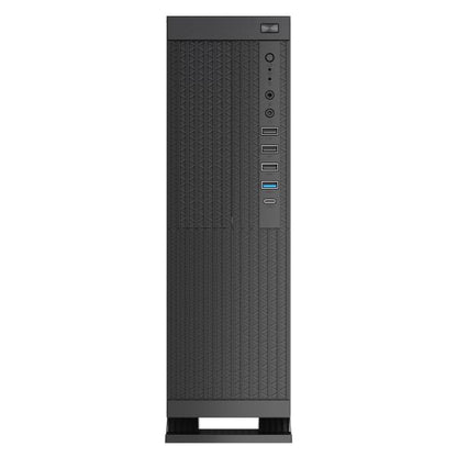 Vida Commerce Micro ATX SFF Tower Case with 300W PSU, mATX, Card Reader, USB-C, Black