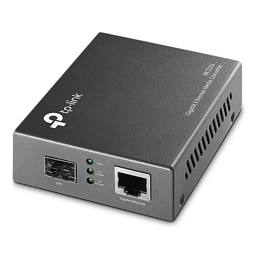 TP-LINK (MC220L) Gigabit SFP Media Converter, 1x GB Auto-Negotiation RJ45, Half-Duplex / Full-Duplex - PC Gear UK
