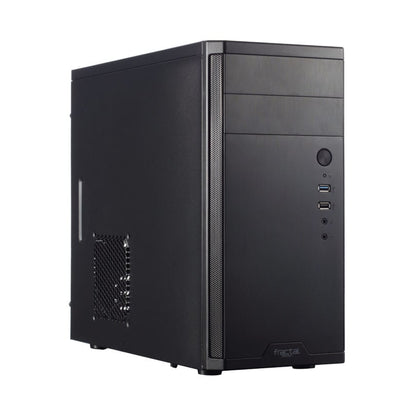 Fractal Design Core 1100 Micro ATX Tower Case, ATX/mATX/Mini-ITX, 1x 120mm Fan, Brushed Aluminium Front, Black