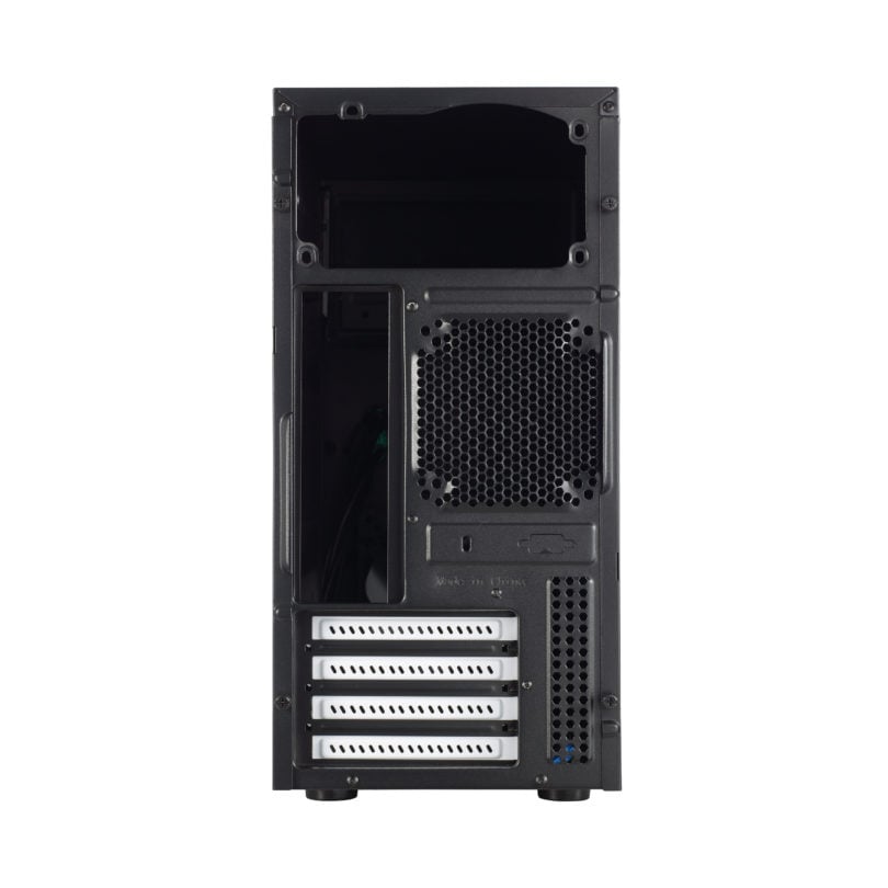 Fractal Design Core 1100 Micro ATX Tower Case, ATX/mATX/Mini-ITX, 1x 120mm Fan, Brushed Aluminium Front, Black