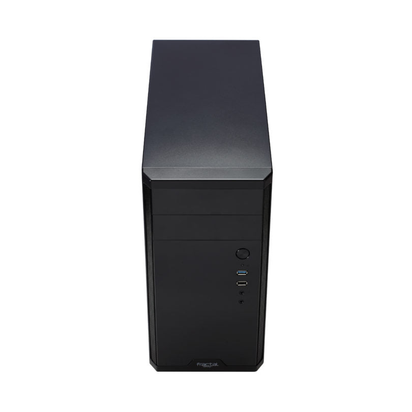 Fractal Design Core 1100 Micro ATX Tower Case, ATX/mATX/Mini-ITX, 1x 120mm Fan, Brushed Aluminium Front, Black