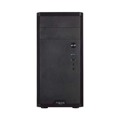 Fractal Design Core 1100 Micro ATX Tower Case, ATX/mATX/Mini-ITX, 1x 120mm Fan, Brushed Aluminium Front, Black