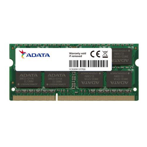 ADATA Premier 8GB, DDR3L, 1600MHz (PC3-12800), CL11, SODIMM Memory *Low Voltage 1.35V* - PC Gear UK