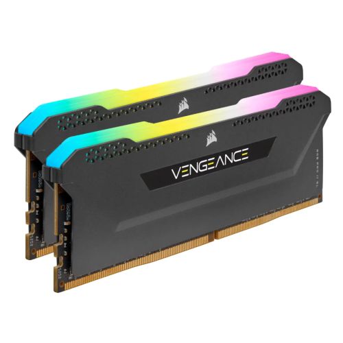 Corsair Vengeance RGB Pro SL 32GB Kit (2 x 16GB), DDR4, 3200MHz, CL16, XMP 2.0, Black, DIMM Memory, Ryzen Optimised - PC Gear UK