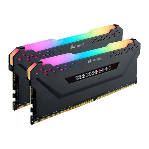 Corsair Vengeance RGB Pro 32GB Memory Kit (2 x 16GB), DDR4, 3200MHz (PC4-25600), CL16, XMP 2.0, Black - PC Gear UK