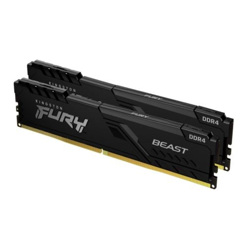 Kingston Fury Beast 32GB Kit (2 x 16GB), DDR4, 3200MHz (PC4-25600), CL16, XMP, DIMM Memory - PC Gear UK
