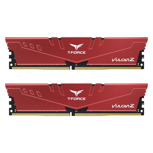 Team T-Force Vulcan Z 32GB Kit (2 x 16GB), DDR4, 3600MHz (PC4-28800), CL18, XMP 2.0, DIMM Memory, Red - PC Gear UK