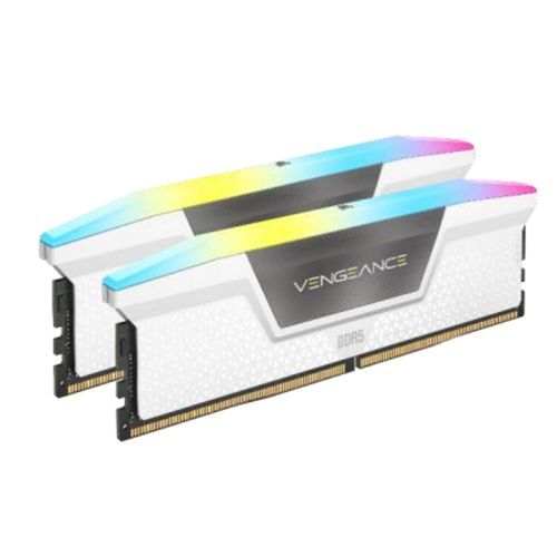 Corsair Vengeance RGB 32GB Kit (2 x 16GB), DDR5, 6000MHz, CL36, 1.35V, XMP 3.0, PMIC, White, DIMM Memory - PC Gear UK