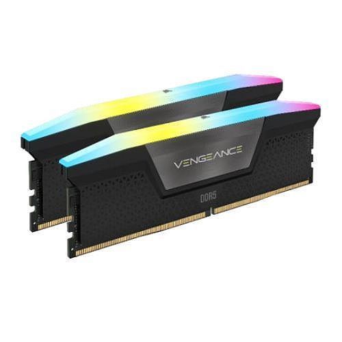 Corsair Vengeance RGB 32GB Kit (2 x 16GB), DDR5, 6400MHz, CL36, 1.35V, PMIC, XMP 3.0, Black, DIMM Memory - PC Gear UK