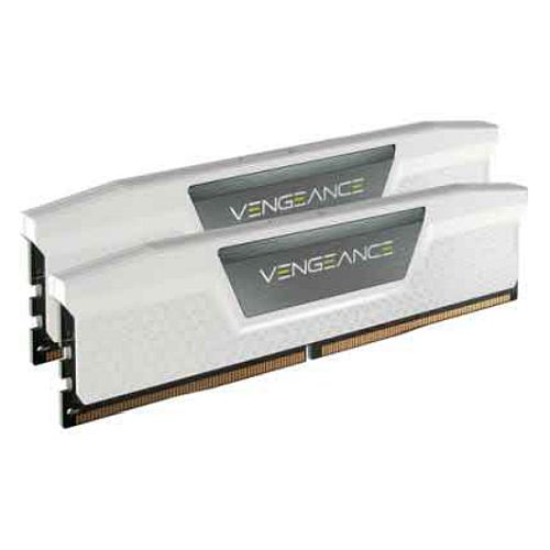 Corsair Vengeance 64GB Kit (2 x 32GB), DDR5, 5600MHz (PC5-44800), CL40, 1.25V, XMP 3.0, PMIC, DIMM Memory, White - PC Gear UK