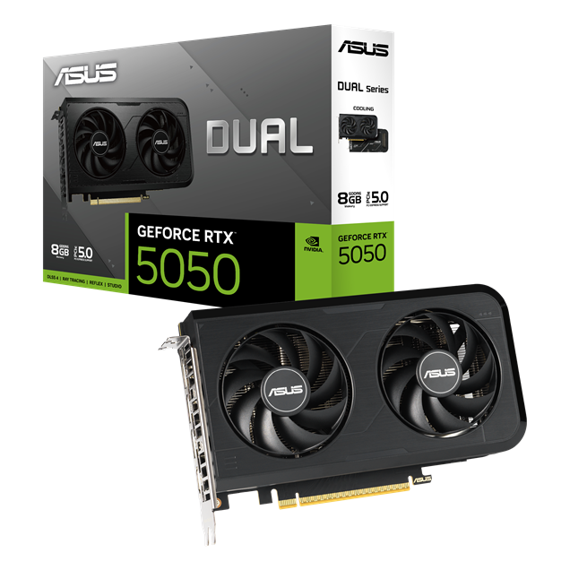 ASUS Dual GeForce RTX 5050 OC 8GB GDDR6 Graphics Card