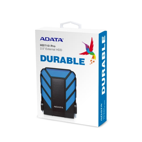 ADATA 2TB HD710 Pro Rugged External Hard Drive, 2.5", USB 3.1, IP68 Water/Dust Proof, Shock Proof, Blue