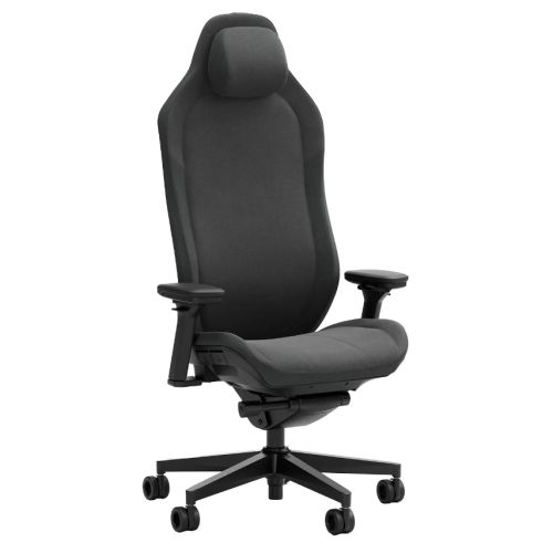 Fractal Design Refine Fabric Dark Gaming Chair, Synchro-Tilt, Memory Foam Headrest, Padded 4D Armrests, Adaptable Support - PC Gear UK