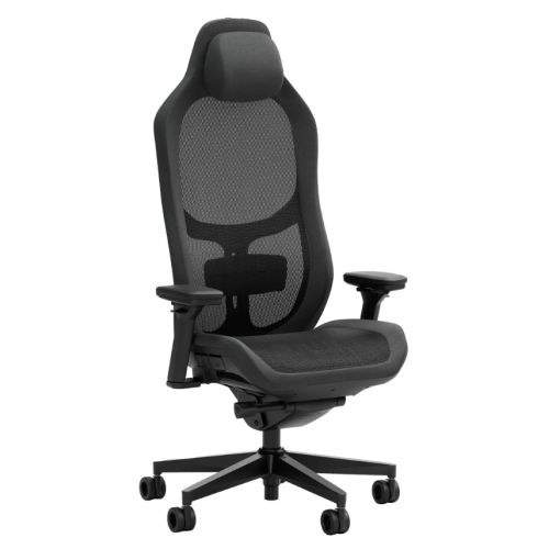 Fractal Design Refine Mesh Dark Gaming Chair, Synchro-Tilt, Memory Foam Headrest, Padded 4D Armrests, Adaptable Support - PC Gear UK
