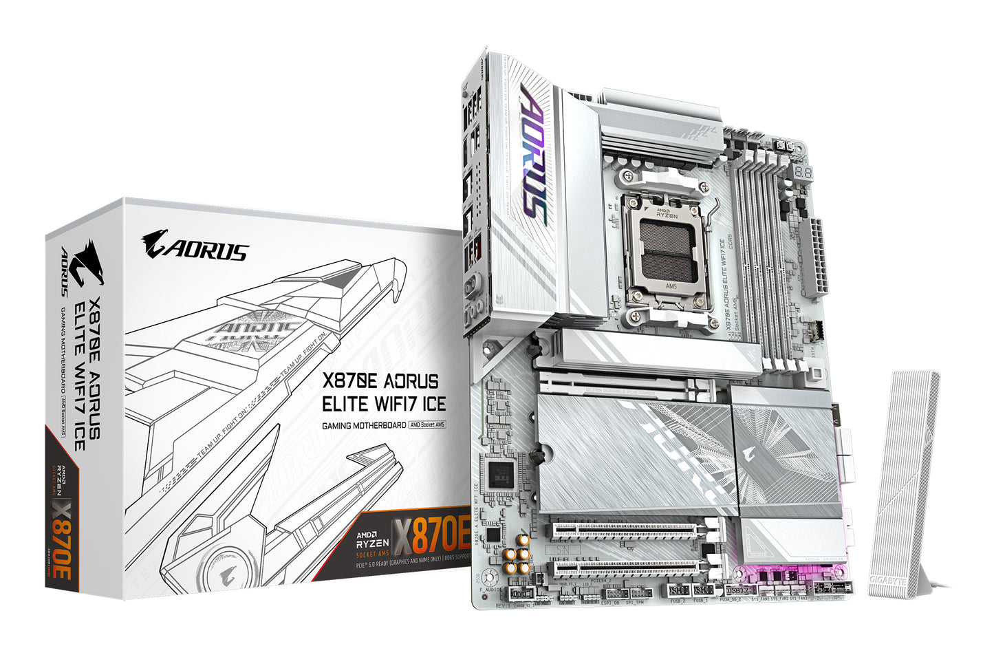 GIGABYTE X870E AORUS ELITE WIFI7 ICE, AMD X870E, Socket AM5, ATX