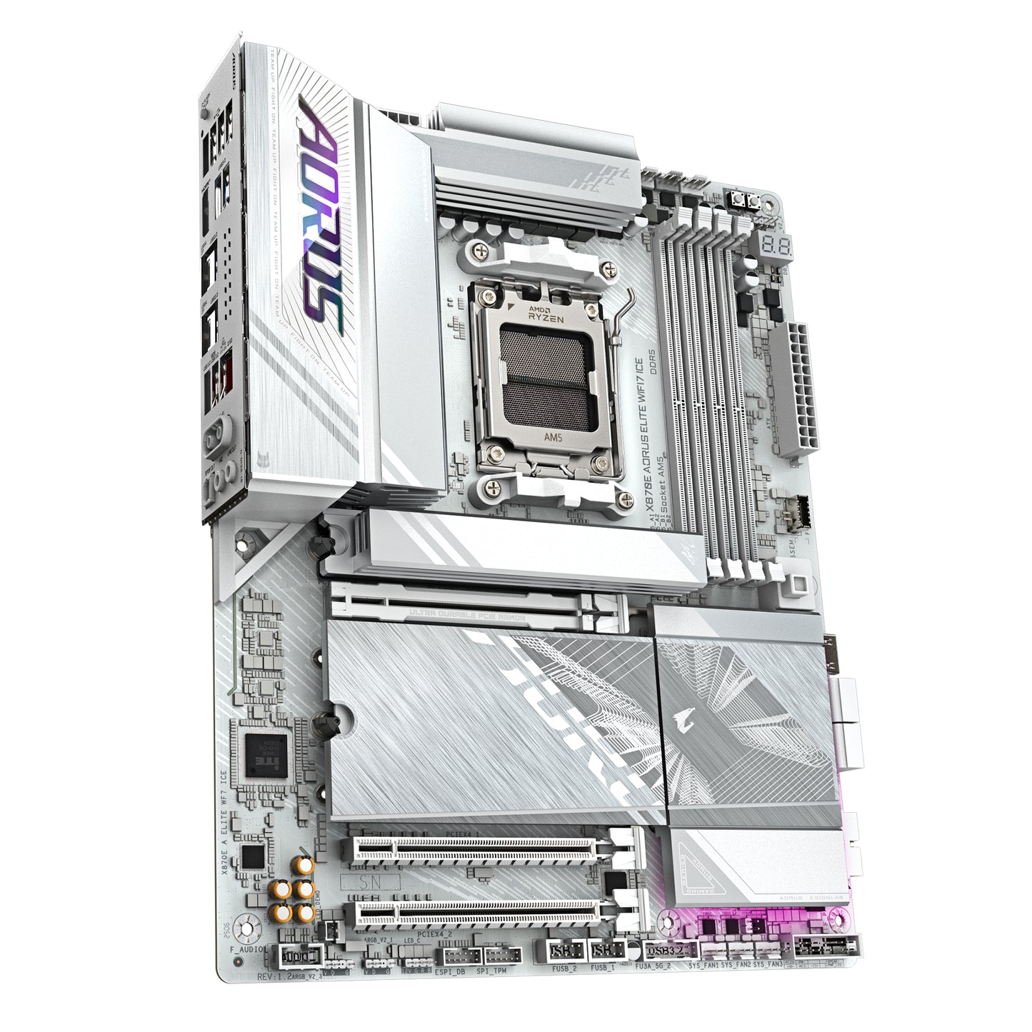 GIGABYTE X870E AORUS ELITE WIFI7 ICE, AMD X870E, Socket AM5, ATX