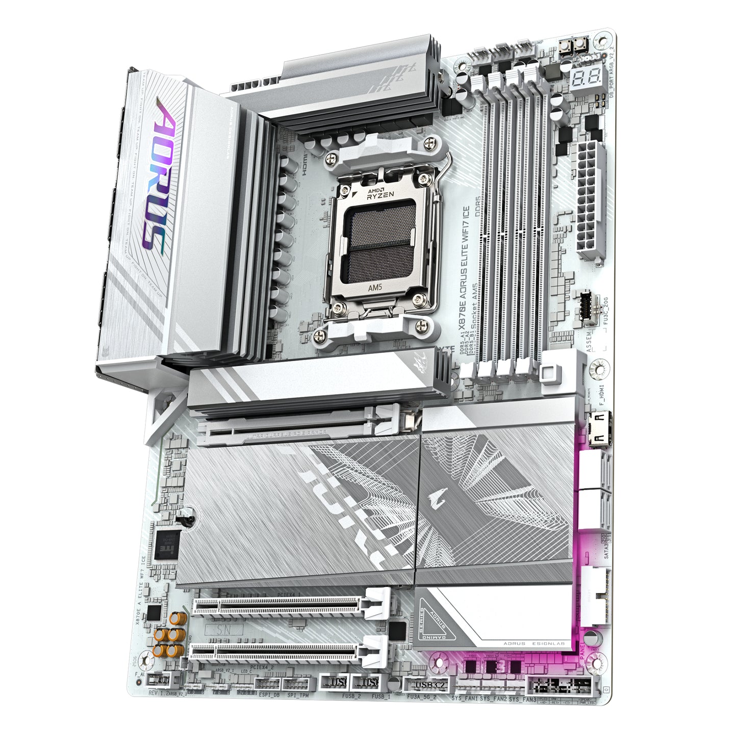 GIGABYTE X870E AORUS ELITE WIFI7 ICE, AMD X870E, Socket AM5, ATX