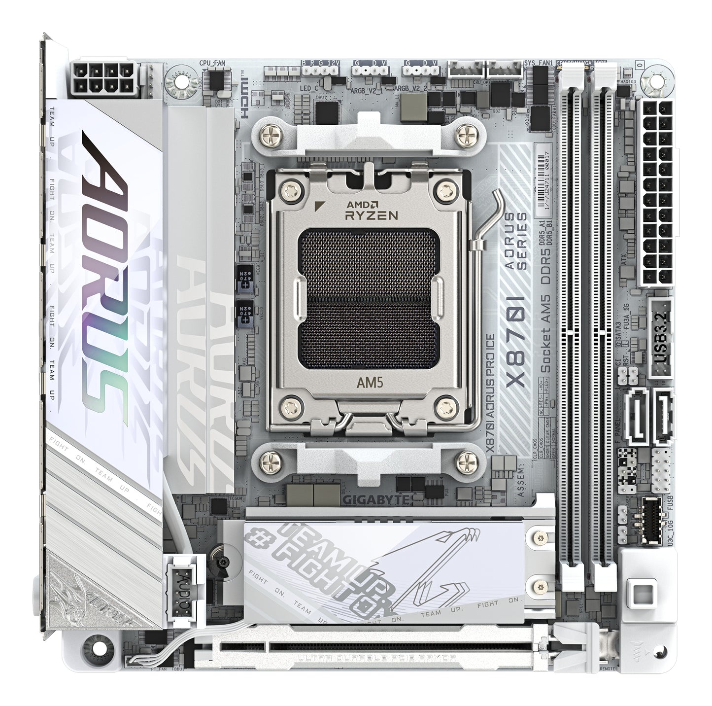 GIGABYTE X870I AORUS PRO ICE, AMD X870, Socket AM5, Mini-ITX