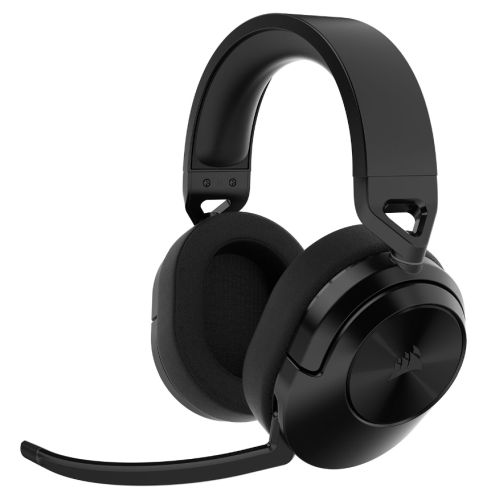 Corsair HS55 Wireless Lightweight Gaming Headset, 2.4GHz/Bluetooth, 24hrs Battery, 7.1 Surround, Flip-To-Mute Mic, Memory Foam, Carbon - PC Gear UK